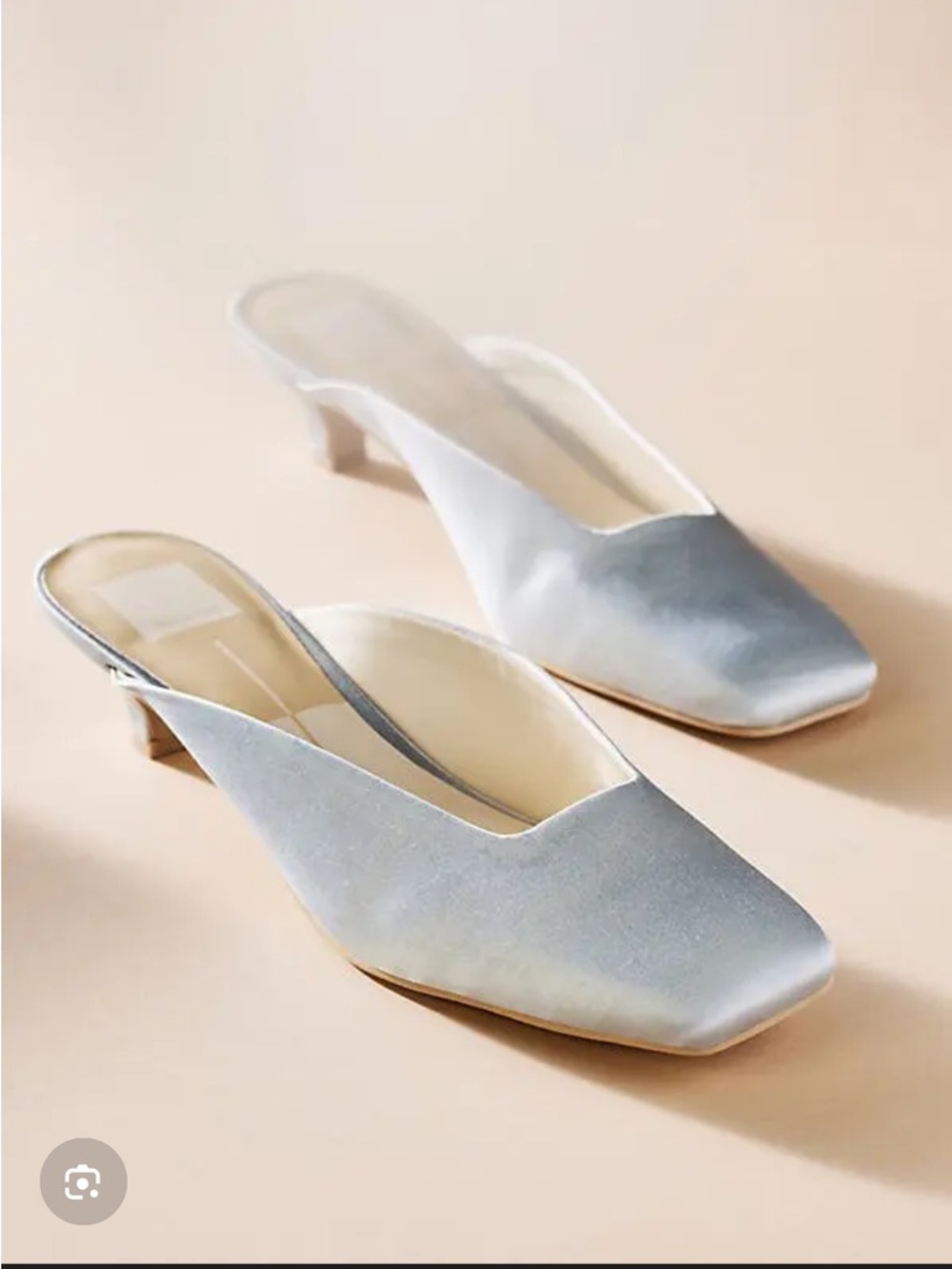 Dolce Vita Umara Satin Slip-On Mule in Light Blue